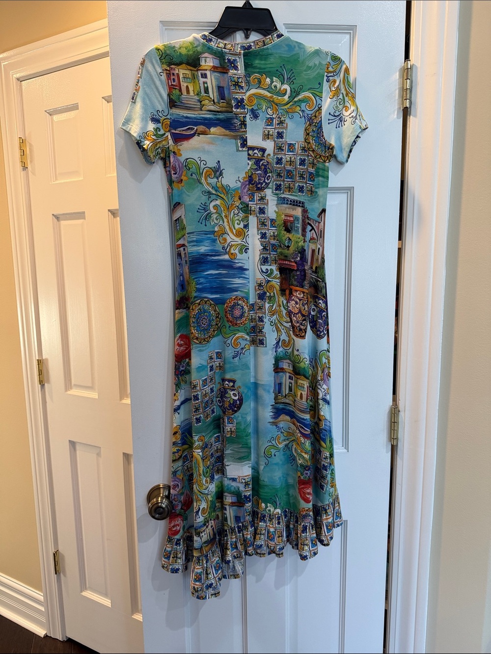 Johnny Was The Janie Favorite Asymmetric Hem Short Sleeve Dress - Picture 6 of 11